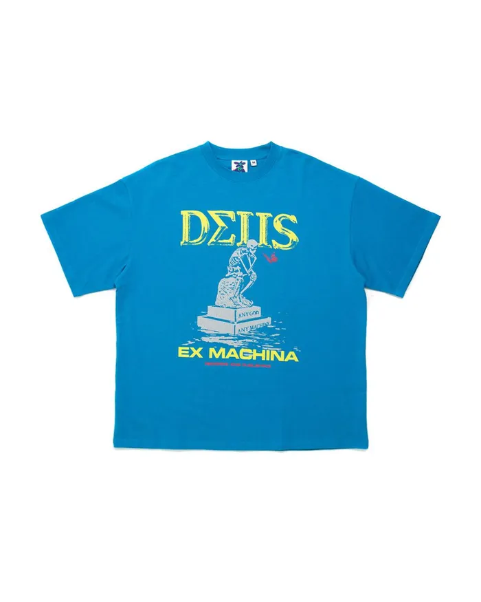 Men Brain Power Tee 8211 Turkish Blue Deus Ex Machina Tees Men Brain Power Tee 8211 Turkish Blue Deus Ex Machina Tees