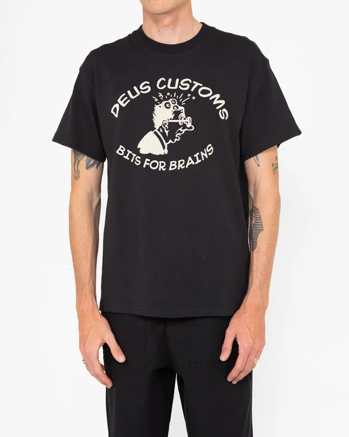 Men Brainz Tee 8211 Black Deus Ex Machina Tees