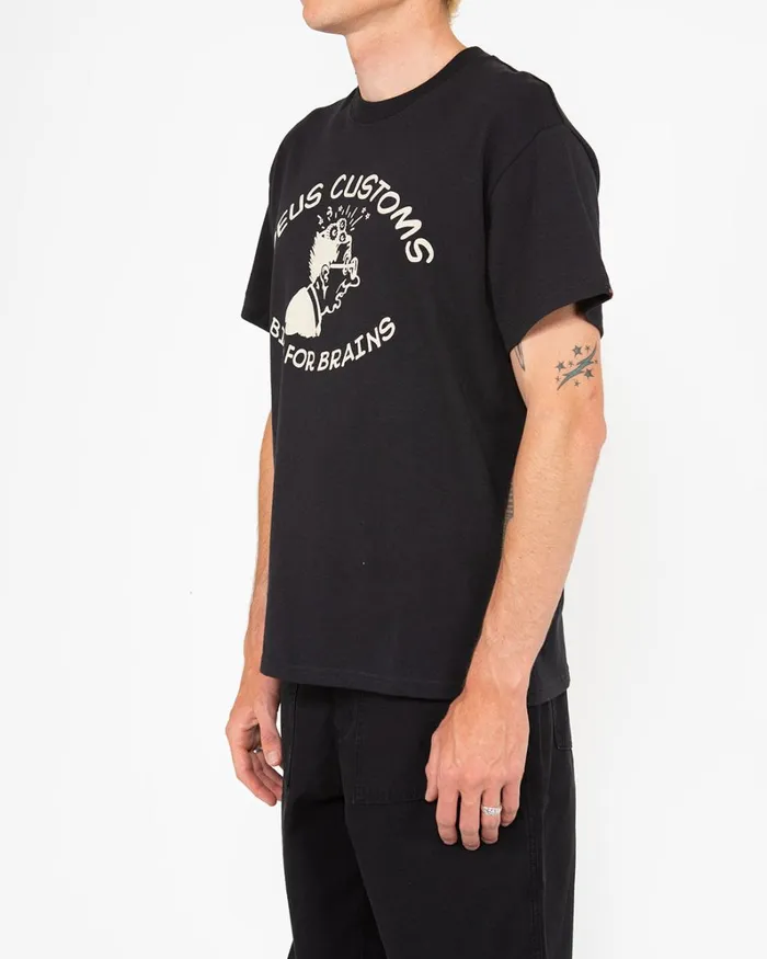 Men Brainz Tee 8211 Black Deus Ex Machina Tees Men Brainz Tee 8211 Black Deus Ex Machina Tees