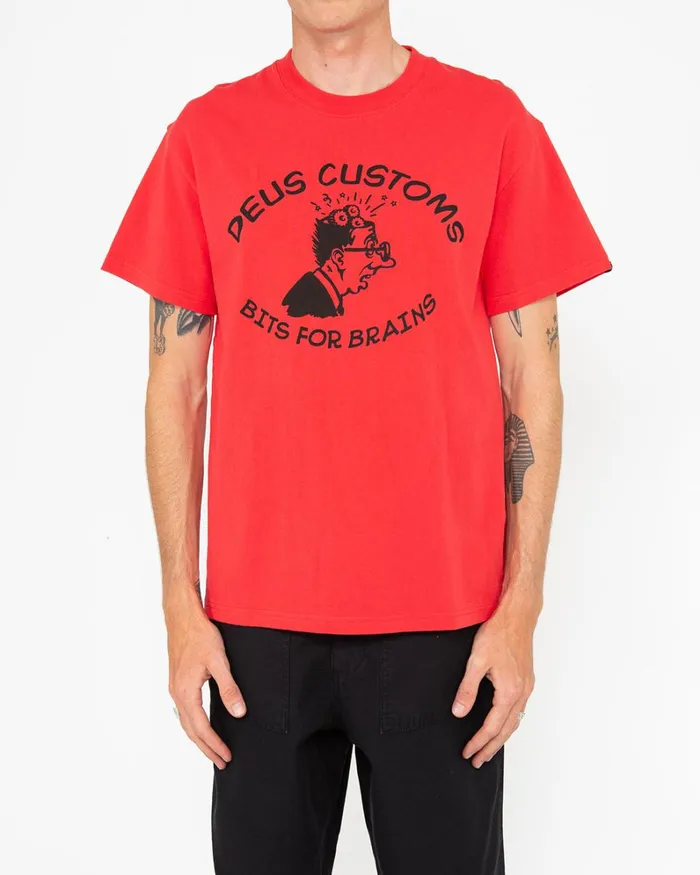 Men Brainz Tee 8211 Rocco Red Deus Ex Machina Tees