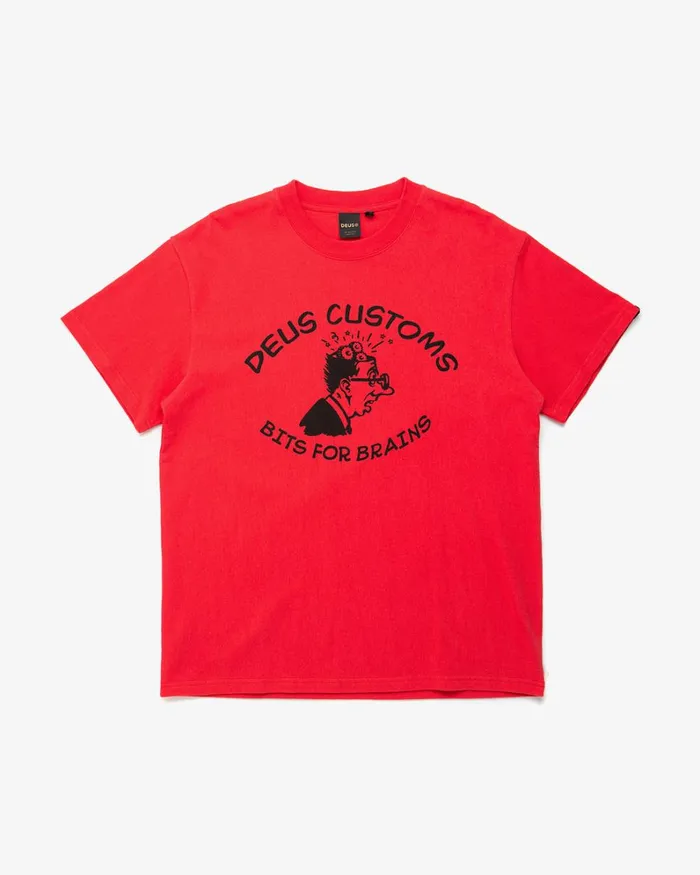 Men Brainz Tee 8211 Rocco Red Deus Ex Machina Tees Men Brainz Tee 8211 Rocco Red Deus Ex Machina Tees