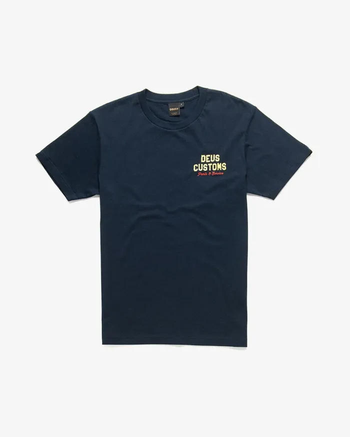 Men Bush Mechanics Tee 8211 Midnight Blue Deus Ex Machina Tees