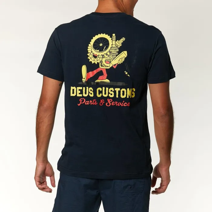 Men Bush Mechanics Tee 8211 Midnight Blue Deus Ex Machina Tees Men Bush Mechanics Tee 8211 Midnight Blue Deus Ex Machina Tees