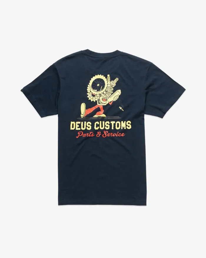 Men Bush Mechanics Tee 8211 Midnight Blue Deus Ex Machina Tees Men Bush Mechanics Tee 8211 Midnight Blue Deus Ex Machina Tees