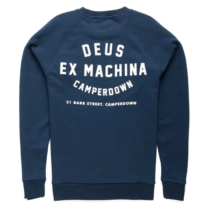 Men Camperdown Address Crew 8211 Navy Deus Ex Machina HoodiesFleece