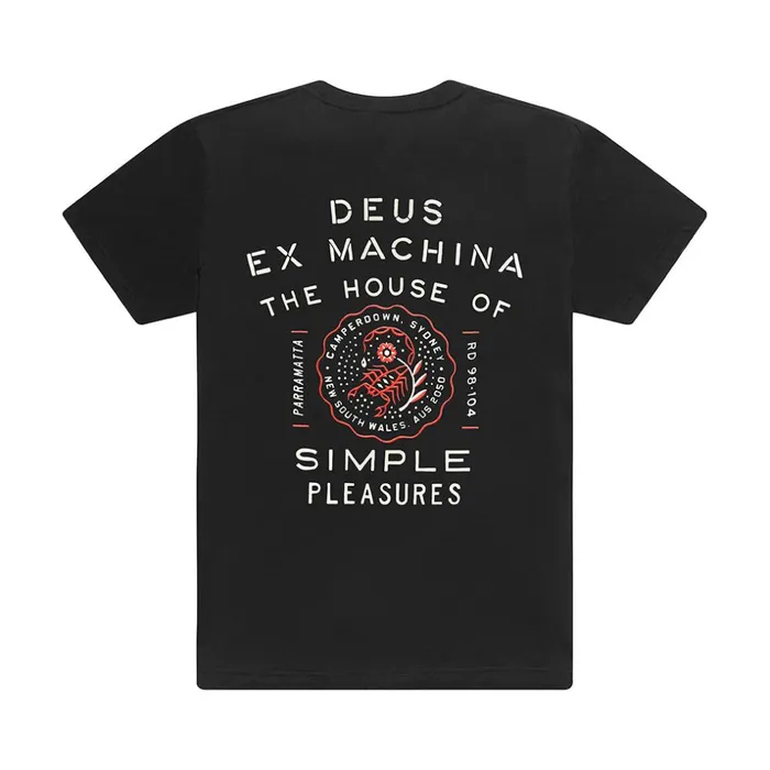 Men Camperdown Address Tee 8211 Black Deus Ex Machina Tees