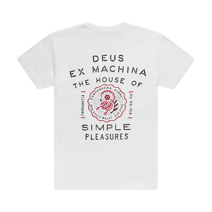 Men Camperdown Address Tee 8211 Vintage White Deus Ex Machina Tees