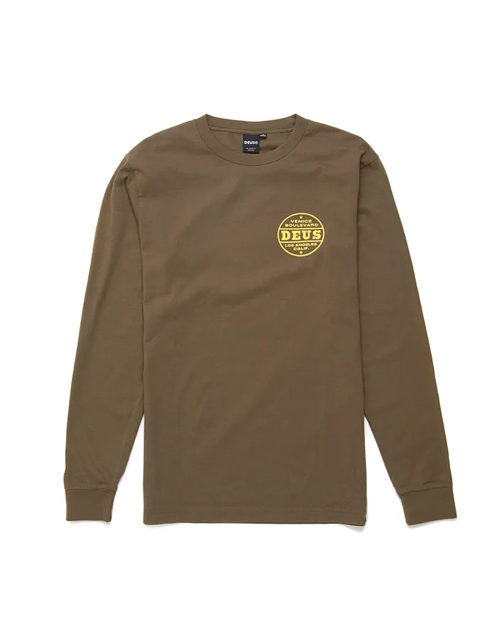 Men Certified Long Sleeve Tee 8211 Dark Olive Deus Ex Machina Tees Men Certified Long Sleeve Tee 8211 Dark Olive Deus Ex Machina Tees