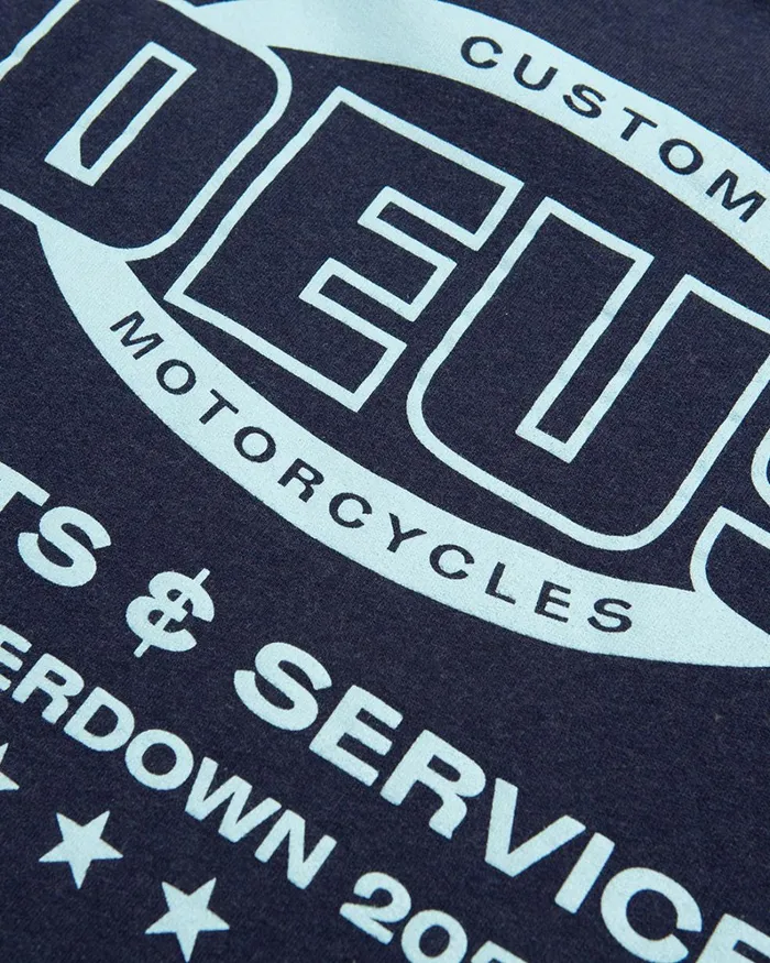 Men Chop Shop Crew 8211 Navy Marle Deus Ex Machina HoodiesFleece Men Chop Shop Crew 8211 Navy Marle Deus Ex Machina HoodiesFleece