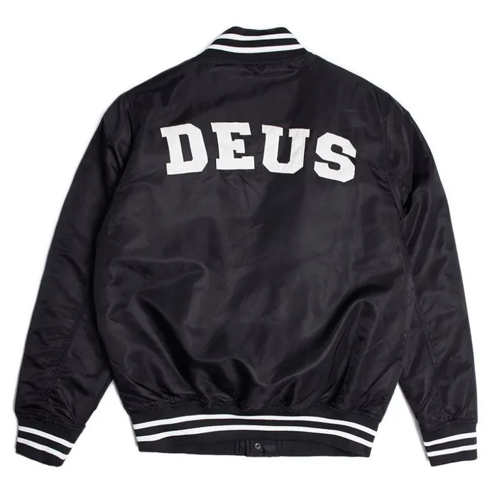 Men Chuck Bomber Jacket 8211 Black Deus Ex Machina Jackets Men Chuck Bomber Jacket 8211 Black Deus Ex Machina Jackets