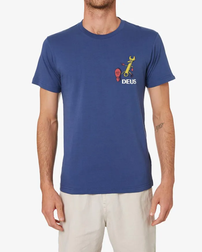 Men City Wide Tee 8211 Dusty Blue Deus Ex Machina Tees