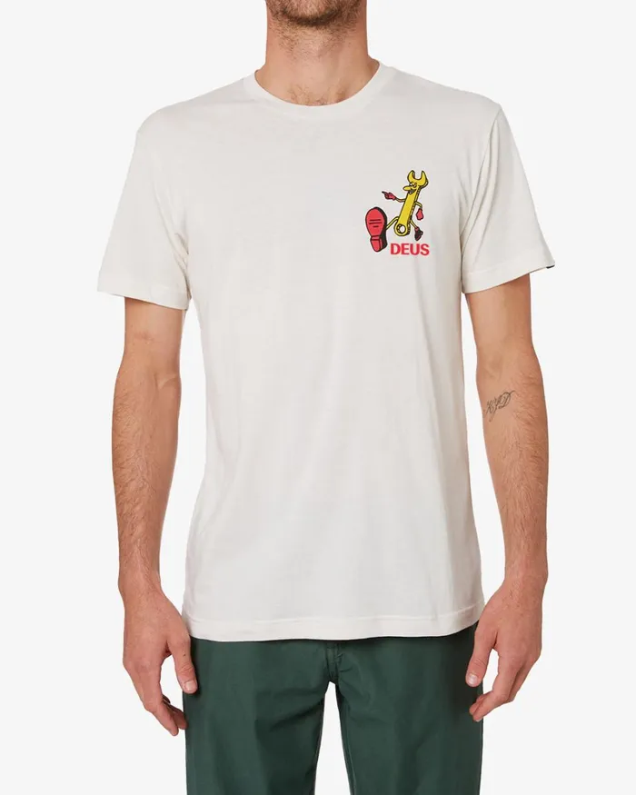 Men City Wide Tee 8211 Vintage White Deus Ex Machina Tees