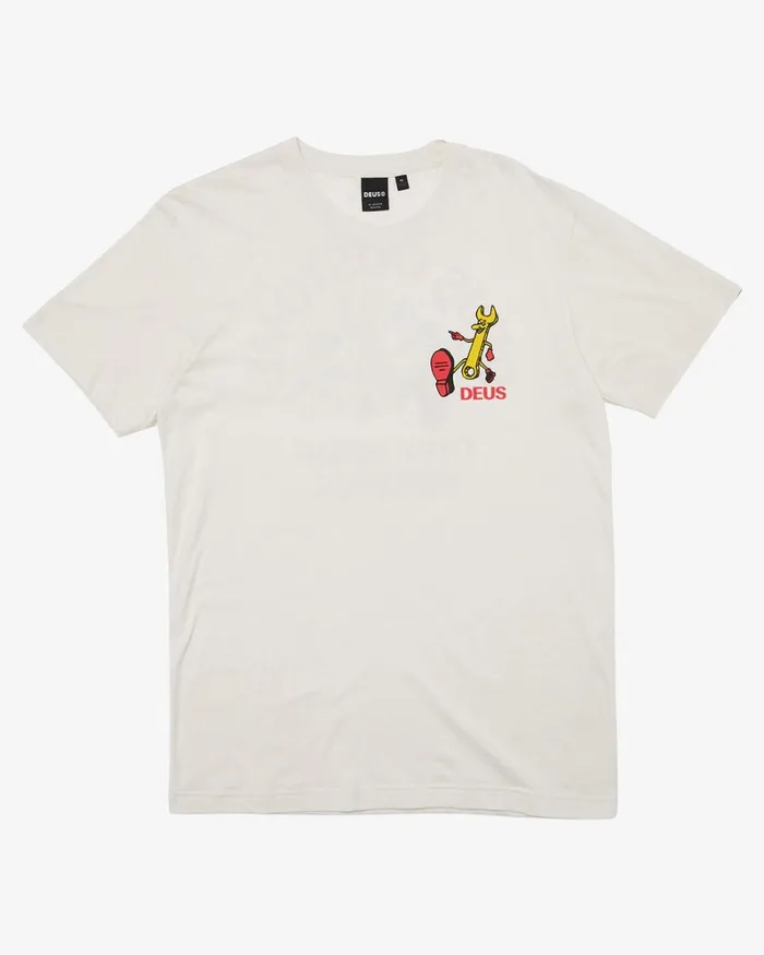 Men City Wide Tee 8211 Vintage White Deus Ex Machina Tees Men City Wide Tee 8211 Vintage White Deus Ex Machina Tees