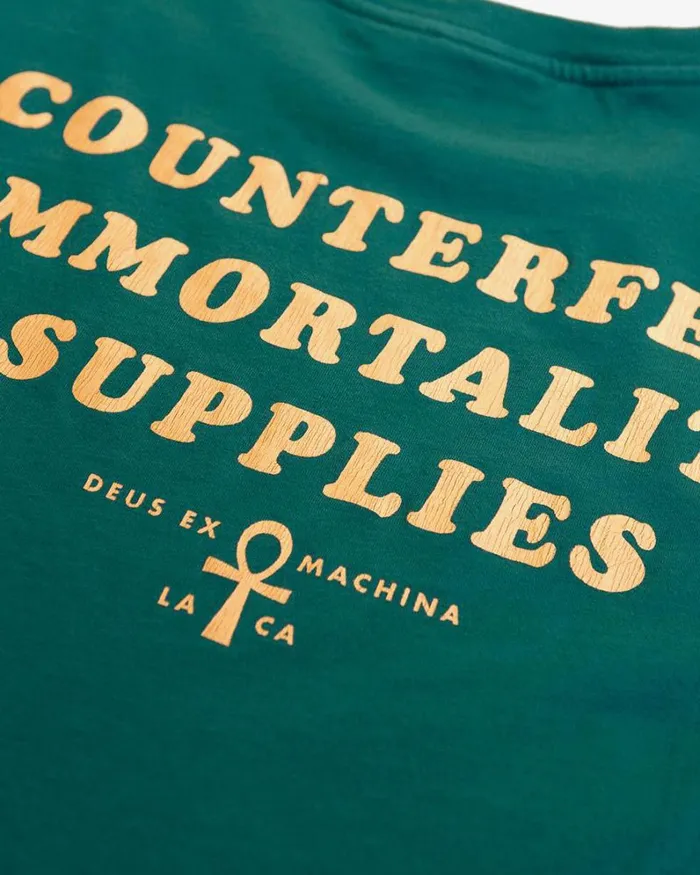 Men Counterfeit Tee 8211 Jasper Green Deus Ex Machina Tees Men Counterfeit Tee 8211 Jasper Green Deus Ex Machina Tees