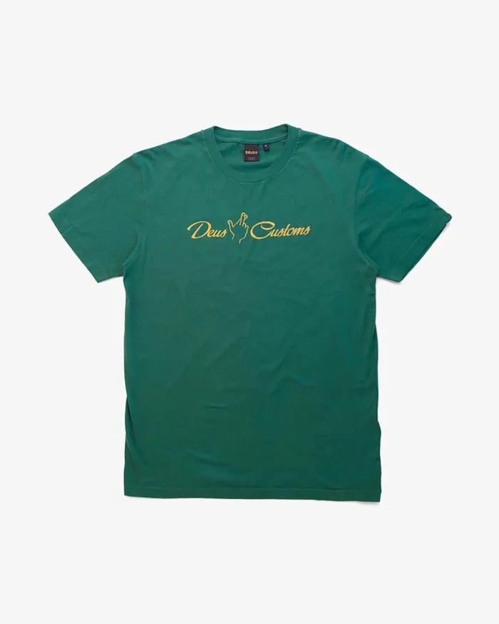 Men Counterfeit Tee 8211 Jasper Green Deus Ex Machina Tees Men Counterfeit Tee 8211 Jasper Green Deus Ex Machina Tees