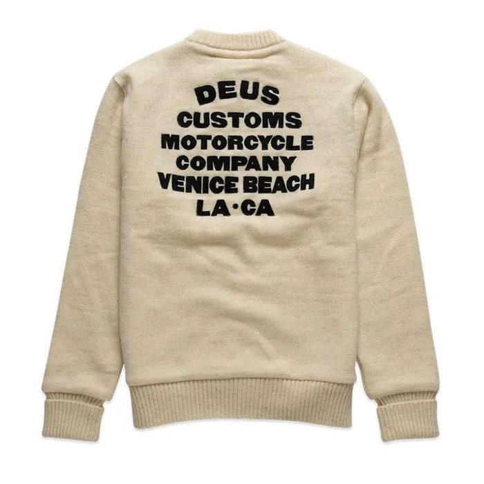 Men Crew Windstop 8211 Vintage White Deus Ex Machina HoodiesFleece Men Crew Windstop 8211 Vintage White Deus Ex Machina HoodiesFleece