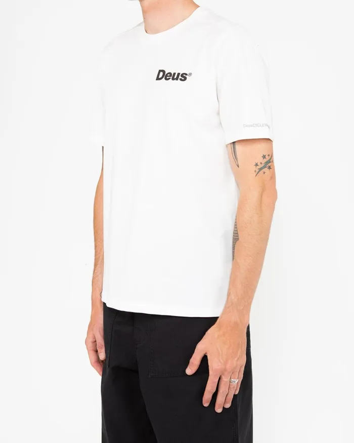 Men Cycleworking Tee 8211 Vintage White Deus Ex Machina Tees Men Cycleworking Tee 8211 Vintage White Deus Ex Machina Tees