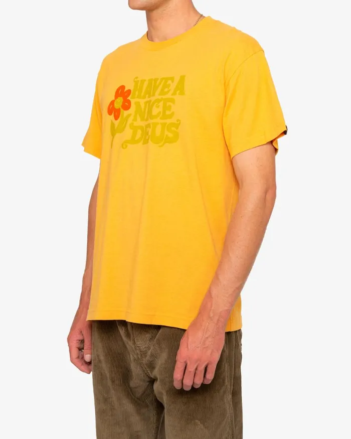Men Dandy Tee 8211 Yam Gold Deus Ex Machina Tees Men Dandy Tee 8211 Yam Gold Deus Ex Machina Tees