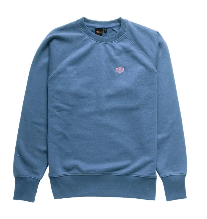 Men Dave Shield Crew 8211 Blue Heaven Deus Ex Machina HoodiesFleece