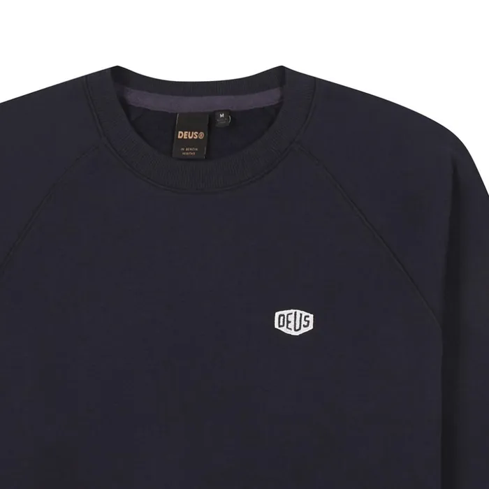 Men Dave Shield Crew 8211 Navy Deus Ex Machina HoodiesFleece Men Dave Shield Crew 8211 Navy Deus Ex Machina HoodiesFleece