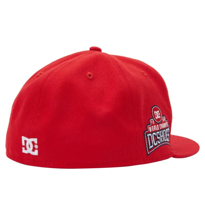 Men DC Shoes Hats and Beanies Championship New Era Fitted Hat Racing Red
