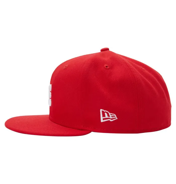 Men DC Shoes Hats and Beanies Championship New Era Fitted Hat Racing Red