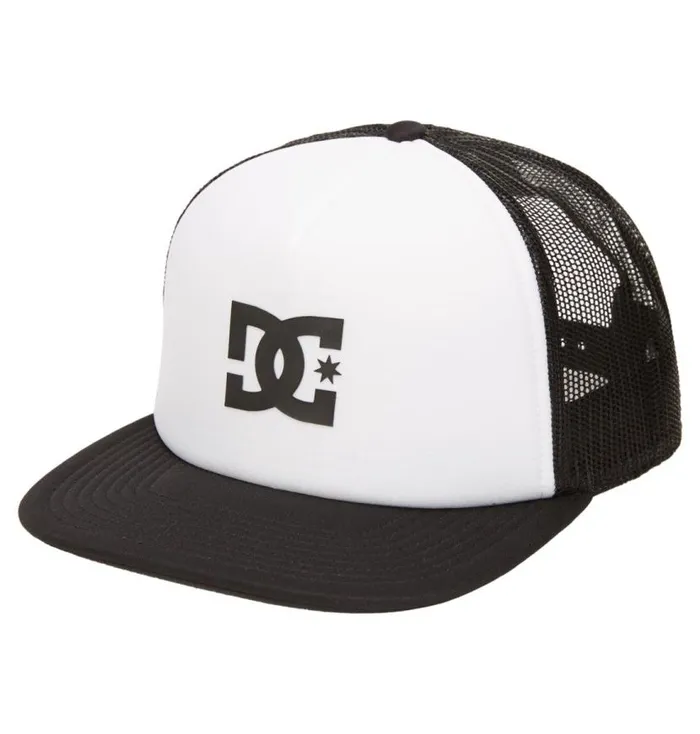 Men DC Shoes Hats and Beanies Gas Station Trucker Hat White Black