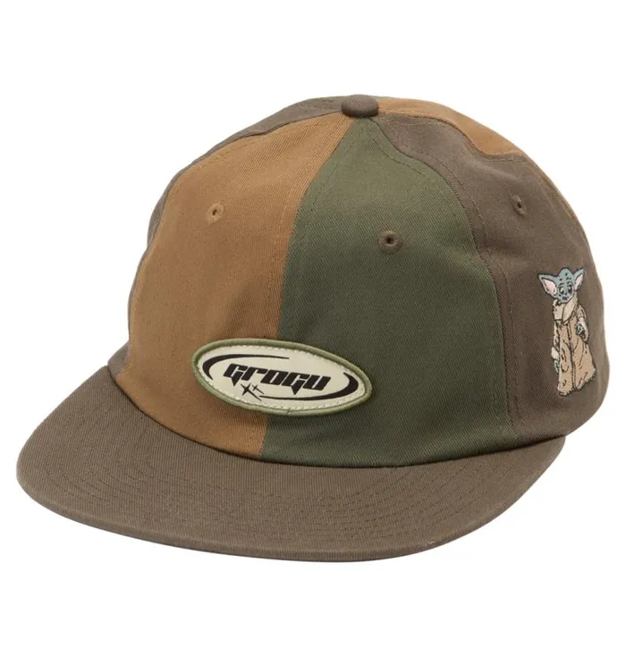 Men DC Shoes Hats and Beanies Star Wars DC Grogu Baseball Hat Multi Green