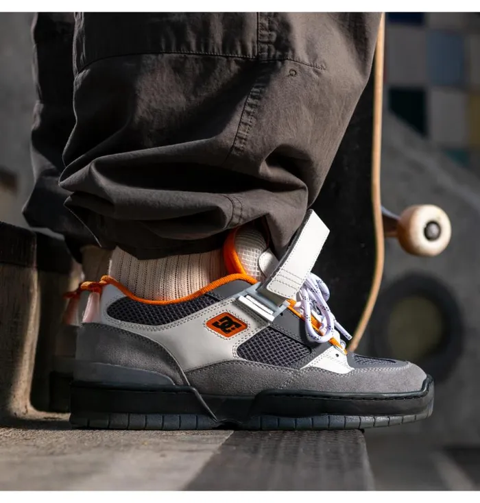 Men DC Shoes Skate JS 1 Shanahan Pro Skate Shoes Greyblackorange