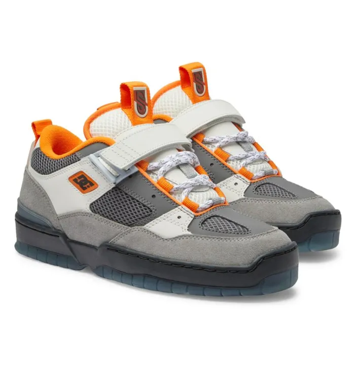 Men DC Shoes Skate JS 1 Shanahan Pro Skate Shoes Greyblackorange