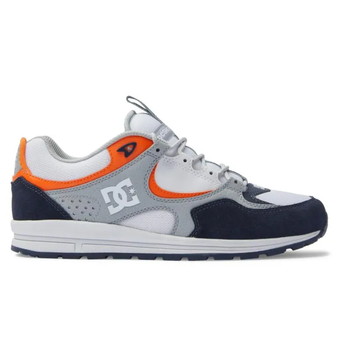 Men DC Shoes Skate Kalis Lite Skate Shoes Navy Orange