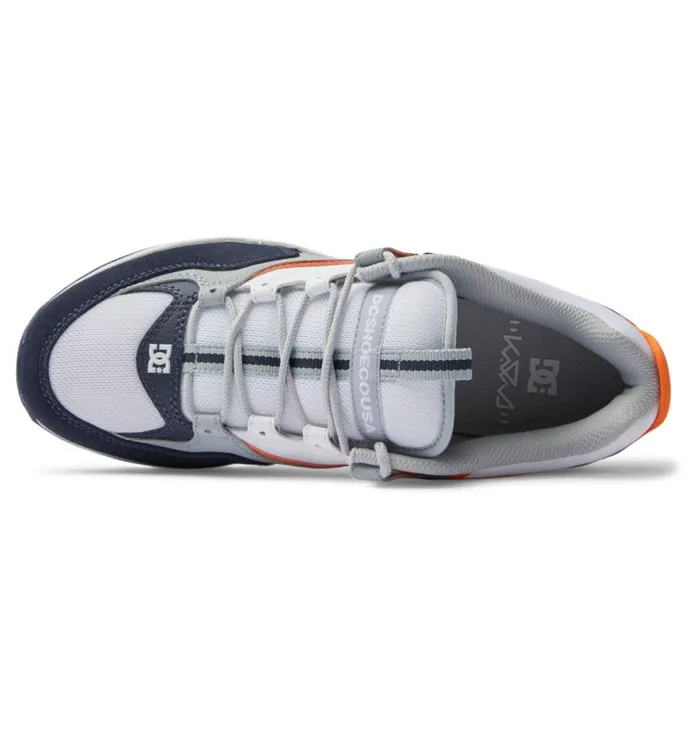 Men DC Shoes Skate Kalis Lite Skate Shoes Navy Orange