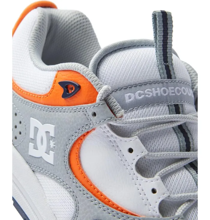 Men DC Shoes Skate Kalis Lite Skate Shoes Navy Orange