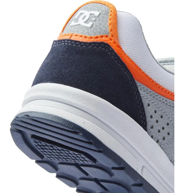 Men DC Shoes Skate Kalis Lite Skate Shoes Navy Orange