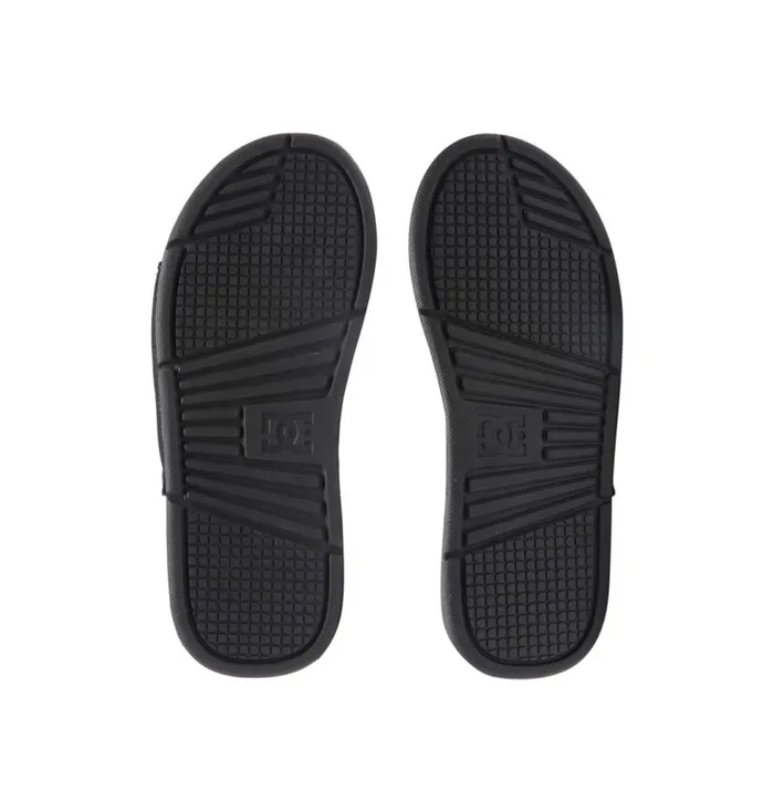 Men DC Shoes Slides Bolsa Slides Blackblackred