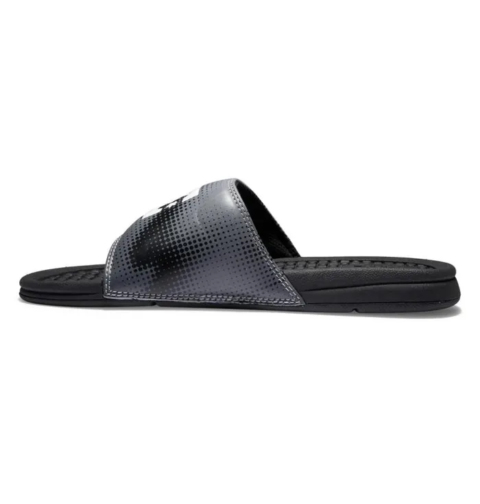 Men DC Shoes Slides Bolsa Slides Blackgreywhite