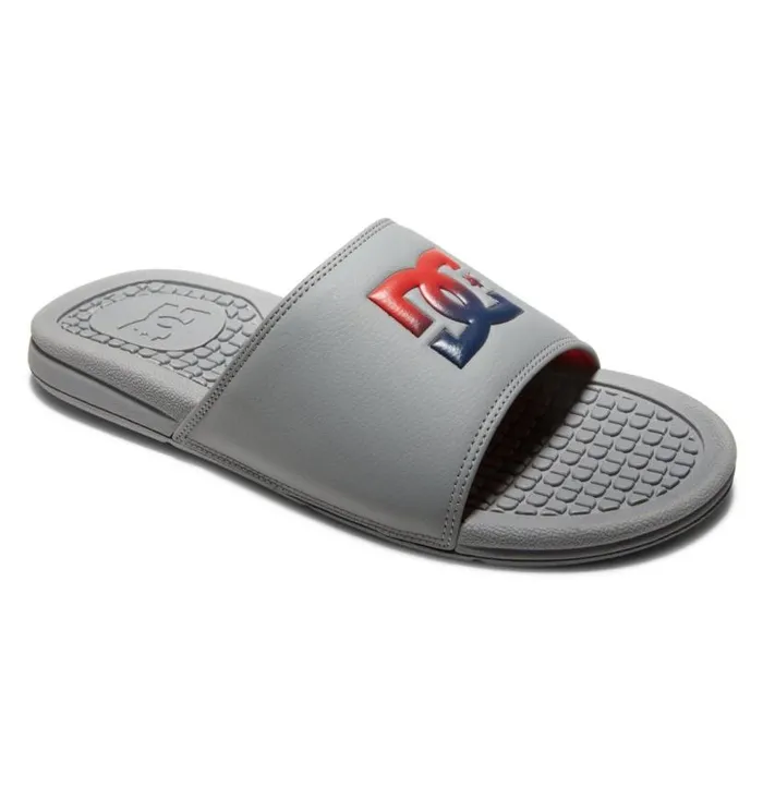 Men DC Shoes Slides Bolsa Slides Greyred