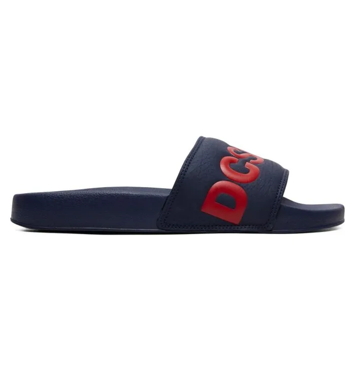 Men DC Shoes Slides DC Slides Navyred
