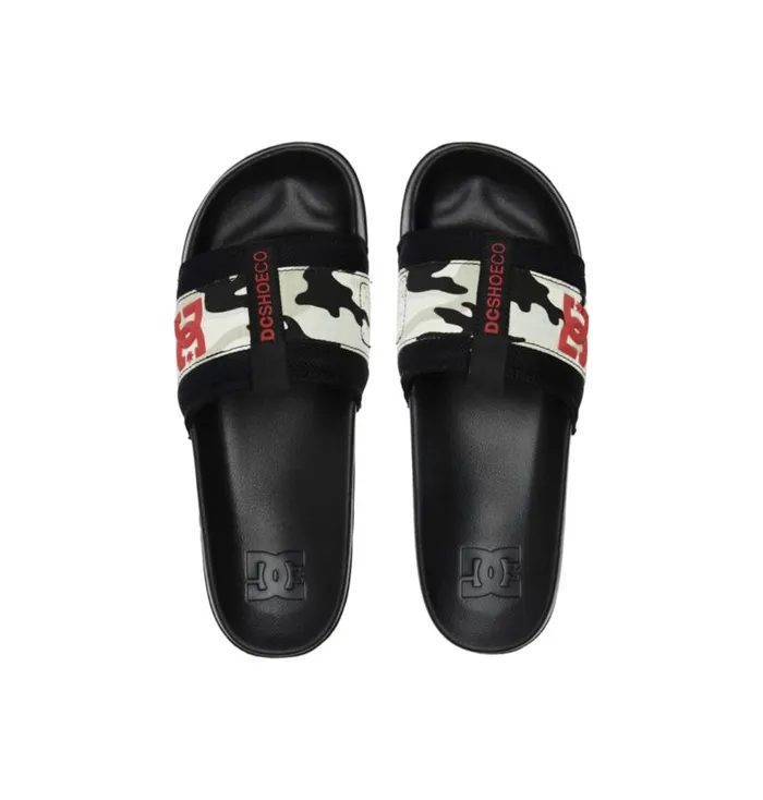 Men DC Shoes Slides Lynx Slides Astro Camo Black