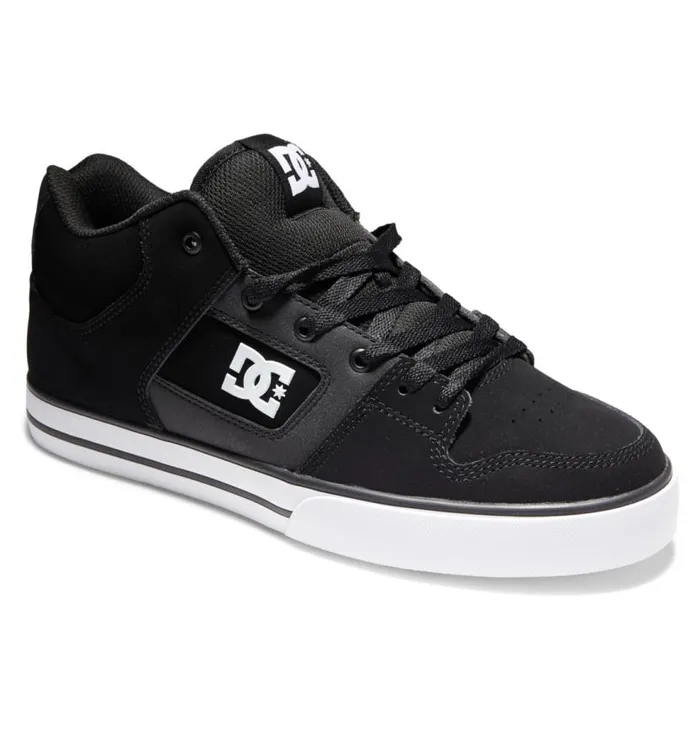 Men DC Shoes Sneakers Pure MID MidTop Shoes Blackwhite