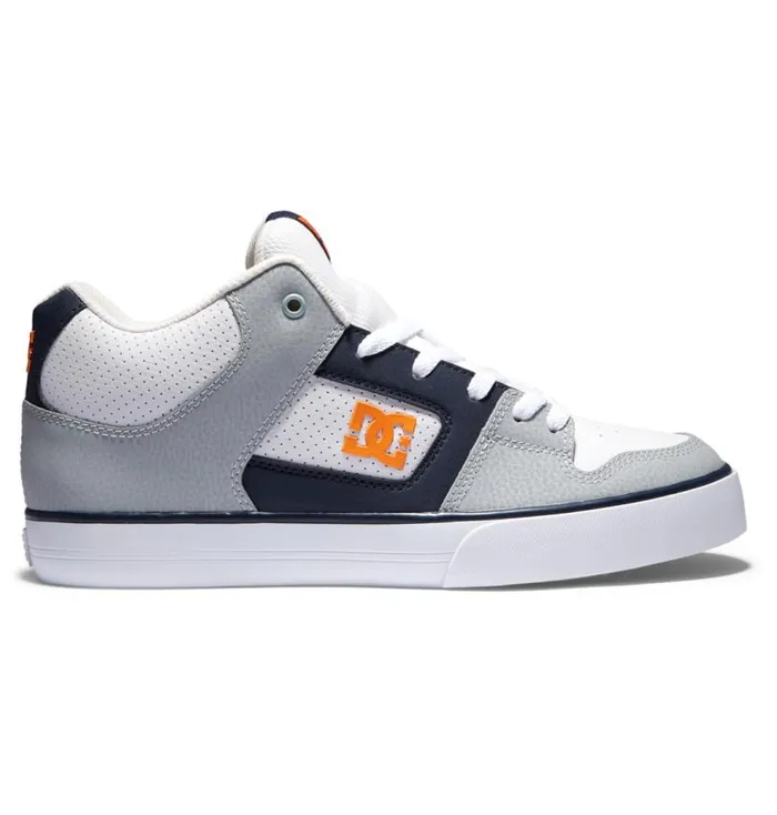 Men DC Shoes Sneakers Pure MID MidTop Shoes Whitegreyorange