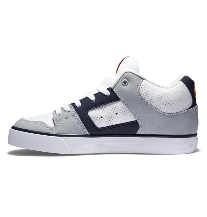 Men DC Shoes Sneakers Pure MID MidTop Shoes Whitegreyorange