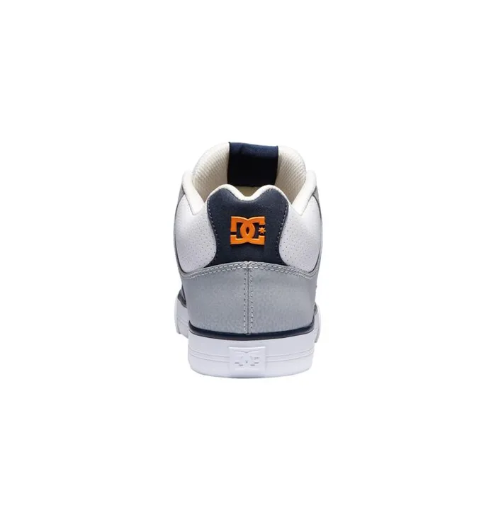 Men DC Shoes Sneakers Pure MID MidTop Shoes Whitegreyorange