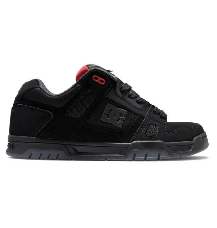Men DC Shoes Sneakers Stag Shoes Blackgreyred