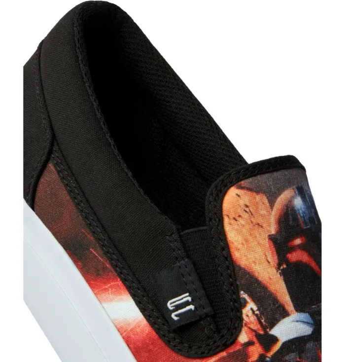 Men DC Shoes Sneakers Star Wars DC Manual SlipOn Shoes Blackred