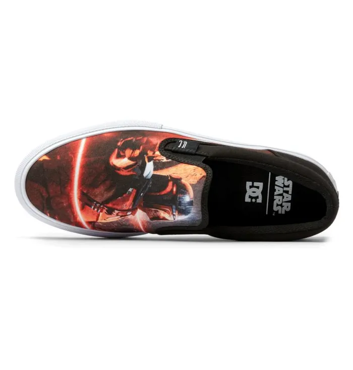 Men DC Shoes Sneakers Star Wars DC Manual SlipOn Shoes Blackred