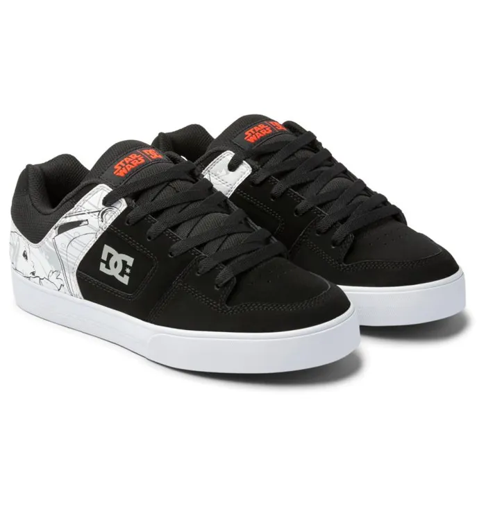 Men DC Shoes Sneakers Star Wars DC Pure Shoe Blackwhitegrey