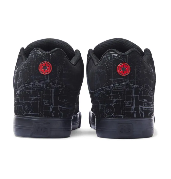 Men DC Shoes Sneakers Star Wars DC Shoes Pure MID MidTop Shoes Blackred