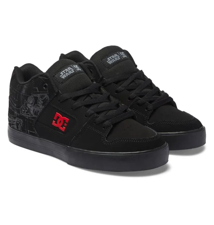 Men DC Shoes Sneakers Star Wars DC Shoes Pure MID MidTop Shoes Blackred