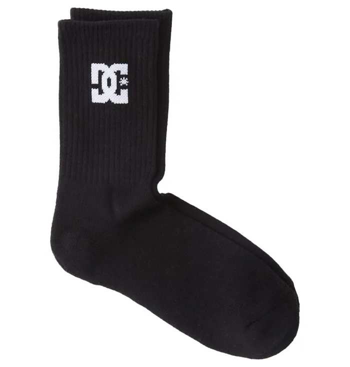 Men DC Shoes Socks DC Crew 3Pack Crew Socks Black